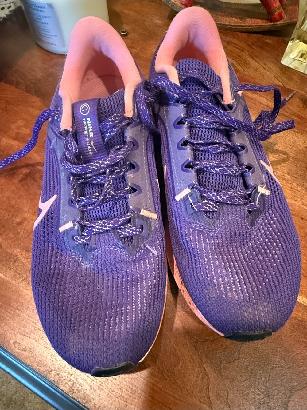 Nike Women's Purple and Pink Athletic Running Shoes